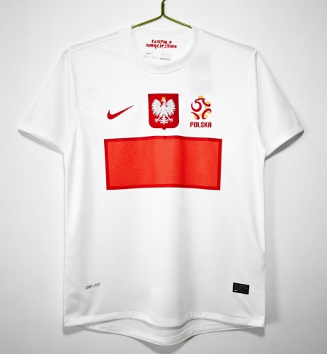 2012 Retro Version Poland Home White Thailand Soccer Jersey-710