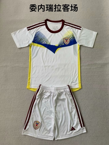 Kids 2024/25 Venezuela Away White Kids/Youth Soccer Uniform-208