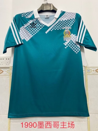 1990 Retro Version Mexico Home Blue Thailand Soccer Jersey AAA-2041