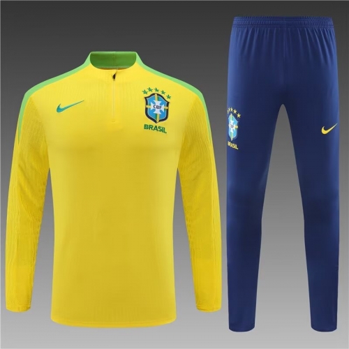 Player Version 2024/25 Brazil Yellow Thailand Soccer Uniform-801