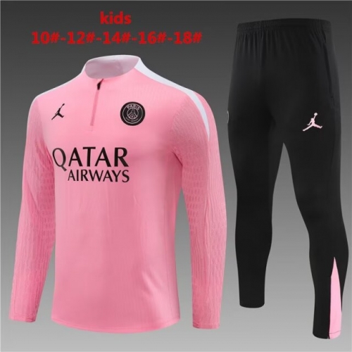 Player Version Kids 2024/25 Paris SG Pink Kids/Youth Thailand Soccer Uniform-801