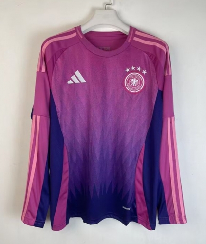 2024/25 Germany Away Red & Blue LS Thailand Soccer Jersey AAA-410