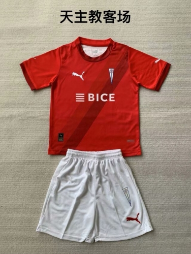 Kids 2024-25 Universidad Católica Away Red Kids/Youth Soccer Uniform-208