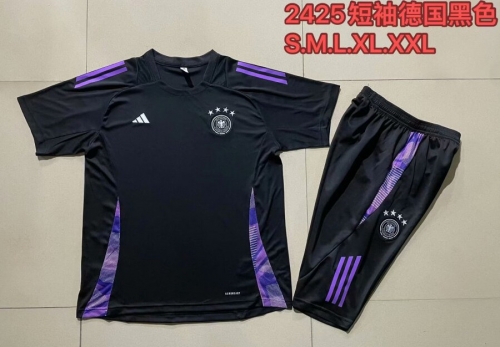 2024/25 Germany Black Shorts-Sleeve Thailand Soccer Uniform-815