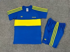 Kids 1981 Retro Version BOCA Juniors Home Yellow & Royal Blue Kids/Youth Soccer Uniform-1040