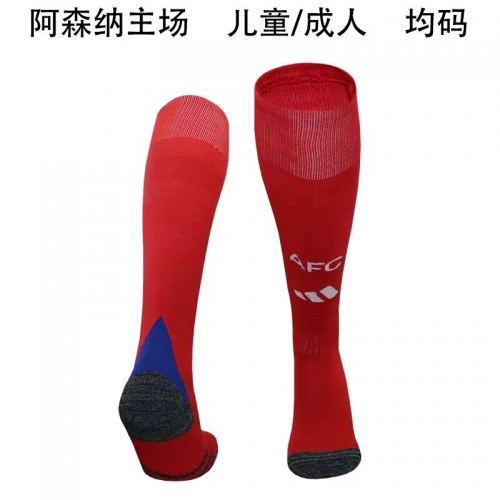 Adult/Kids 2024/25 Arsenal Home Red Thailand Soccer Socks