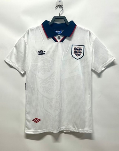 94/95 Retro Verison England Home White Thailand Soccer Jersey AAA-811