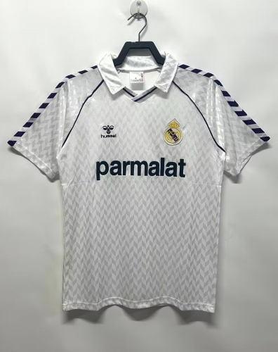 86/87 Retro Version Real Madrid Home White Thailand Soccer Jersey AAA-811