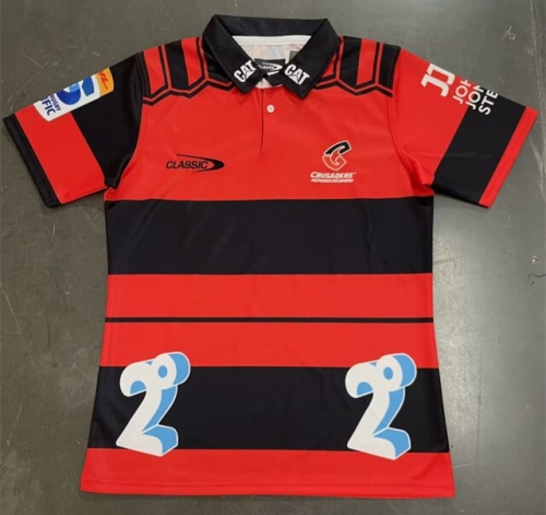 2024 Red Cross Army Black & Red Thailand Rugby Shirts-805