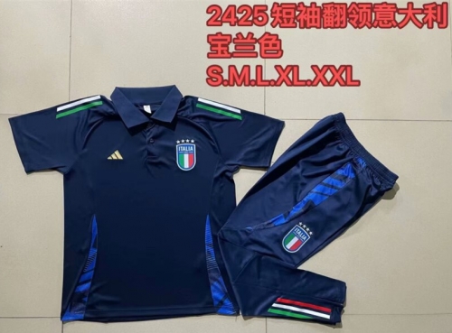 2024/25 Italy Royal Blue Thailand Soccer Polo Uniform-815