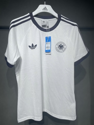 2024/25 Retro Version Germany White Cotton T-Shirts-703