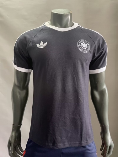 2024/25 Retro Version Germany Blue Cotton T-Shirts-703