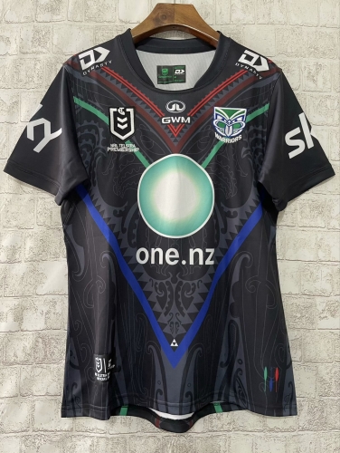 2024 Warriors Black Rugby Shirts-805