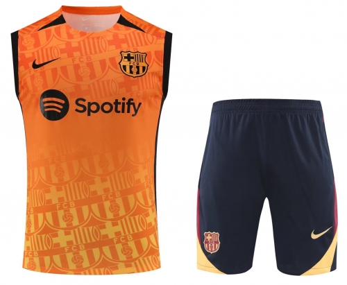 2024/25 Barcelona Orange Thailand Soccer Training Uniform-418
