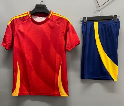 Customize 2024/25 Spain Home Red Soccer Uniform-DN