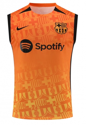 2024/25 Barcelona Orange Thailand Soccer Training Vest -418