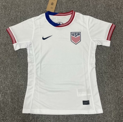 2024/25 USA Home White Female Thailand Soccer Jersey-SH