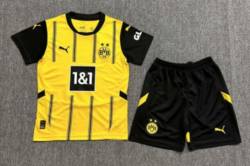 2024/25 Borussia Dortumund Home Yellow & Black Kids/Youth Soccer Uniform-522/123/BLY