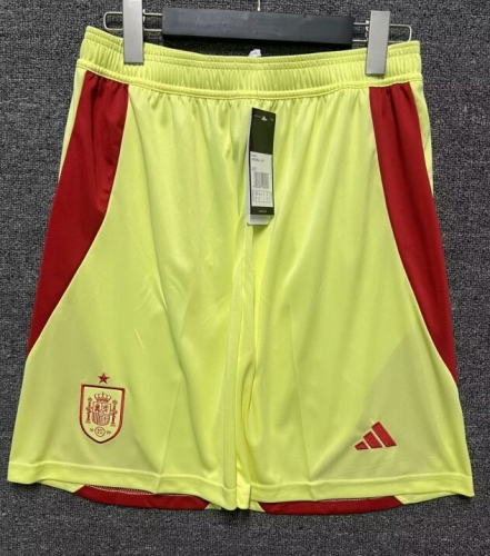 2024/25 Spain Away Yellow Thailand Soccer Shorts-315