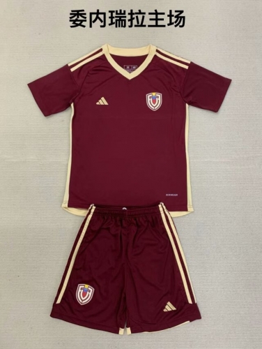 Kids 2024/25 Venezuela Home Red Kids/Youth Soccer Uniform-208