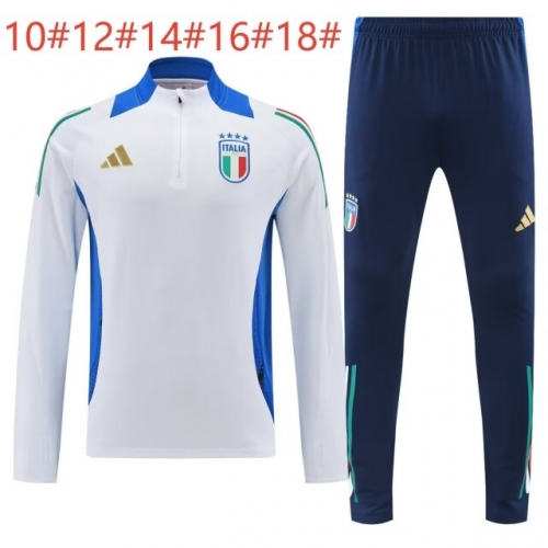 2024/25 Italy White Kids/Youth Soccer Jacket Uniform-308