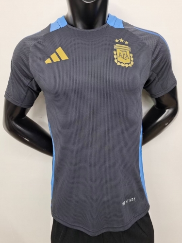 Player Version 2023-2024 Argentina Black&Gray Thailand Soccer Jersey AAA-MY