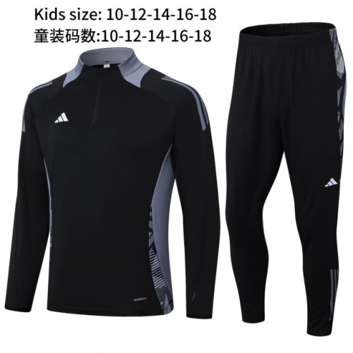 Kids Addia 2024/25 Black Tracksuit Uniform-411