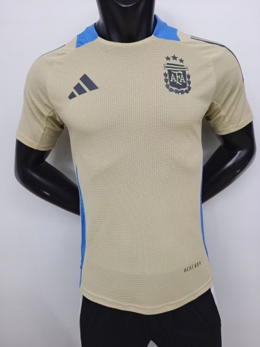 Player Version 2023-2024 Argentina DartYellow Thailand Soccer Jersey AAA-MY