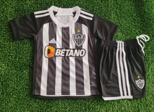 Kids 2024/25 Atlético Mineiro Home Red & White Kids/Youth Soccer Uniform-812