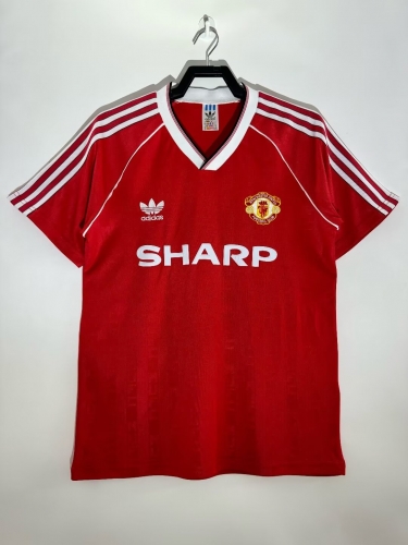 88-90 Retro Version Manchester United Home Red Thailand Soccer Jersey AAA-811