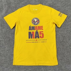 2024 América Yellow Soccer Cotton T-Shirts-308
