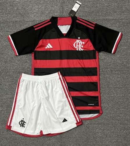 2024/25 Flamengo Home Red & Black Soccer Uniform-516