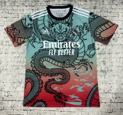 2024/25 Colorful Dragon Commemorative Version Rea Madrid Blue & Red Thailand Soccer Jersey AAA-313