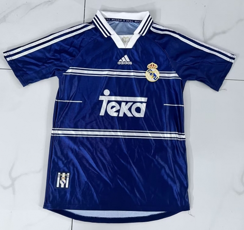 98/99 Retro Version Real Madrid Away Royal Blue Thailand Soccer Jersey AAA-1041