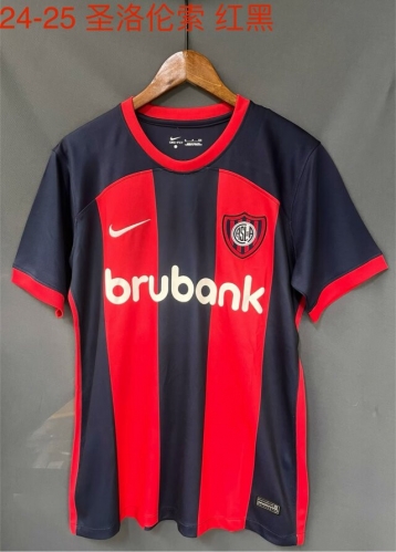 2024/25 San Lorenzo Red & Black Thailand Soccer Jersey AAA-709