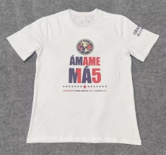 2024 América White Soccer Cotton T-Shirts-308