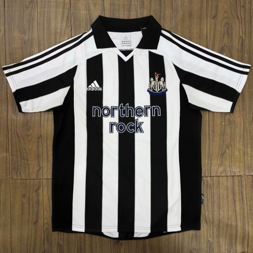 03-05 Retro Version Newcastle United Home Black & White Thailand Soccer Jersey AAA-601