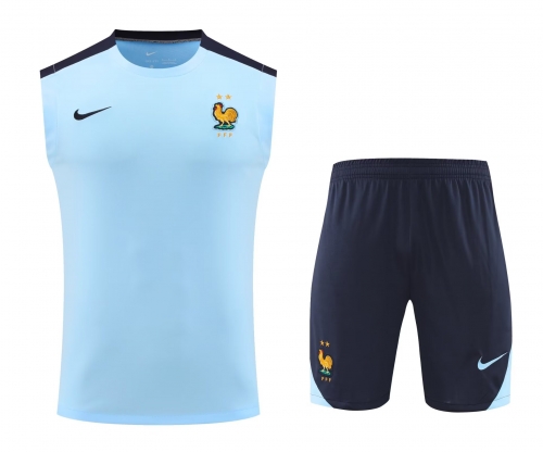 2024/25 France Sky Blue Thailand Soccer Training Uniform-418