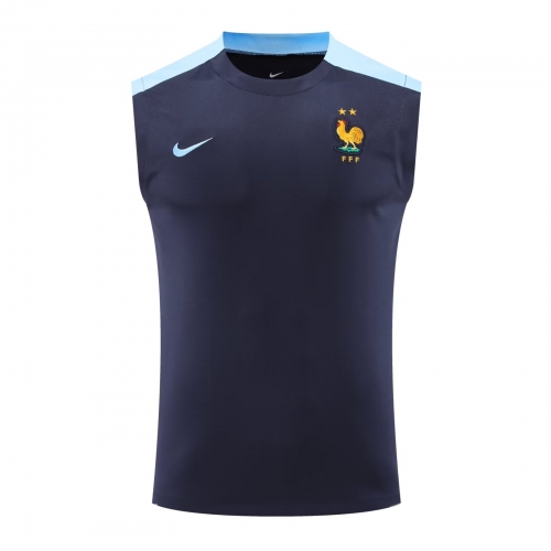 2024/25 France Royal Blue Thailand Soccer Training Vest-418