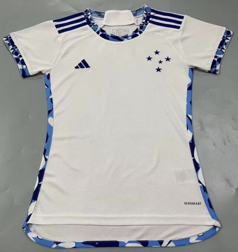 2024/25 Cruzeiro EC Away White Thailand Women Soccer Jersey AAA-908