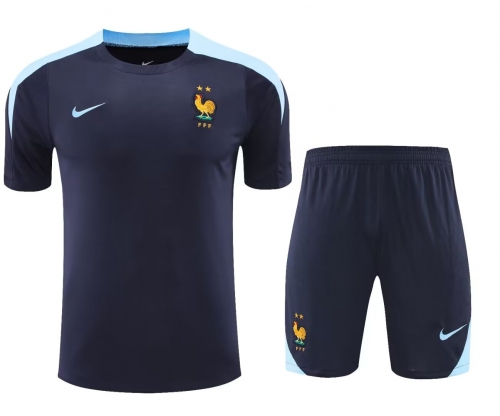 2024/25 France Royal Blue Thailand Soccer Training Uniform-418