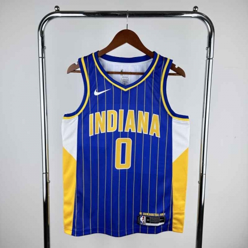 21 Season City Version Indiana Pacers NBA Blue #0 Jersey-311