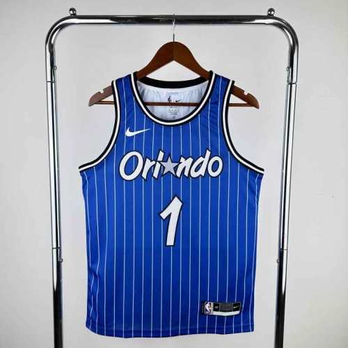 19 Season Retro Version NBA Orlando Magic Blue #1 Jersey-311