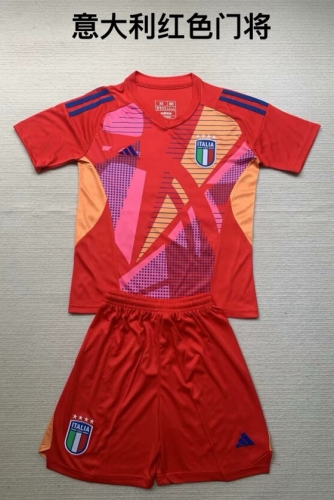 2024/25 Italy Goalkeeper Red Soccer Uniform-208