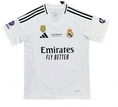 (S-4XL) With Patch 2024/25 Real Madrid Home White Thailand Soccer Jersey AAA