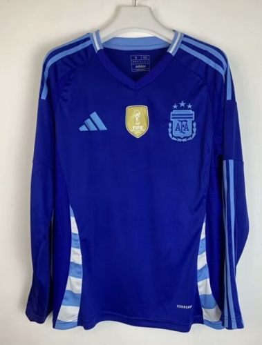 2024/25 Argentina Away Blue Thailand LS Soccer Jeesey AAA-410