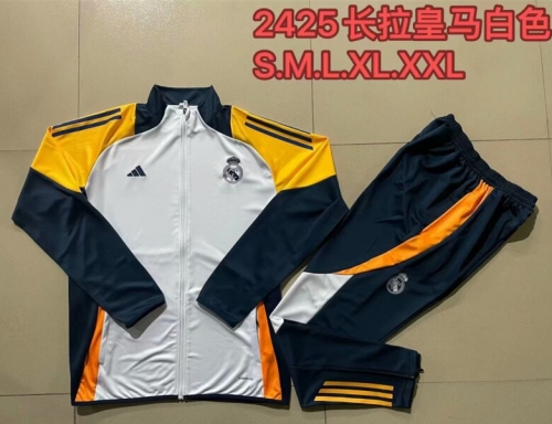 2024/25 Real Madrid White Thailand Jacket Uniform-815