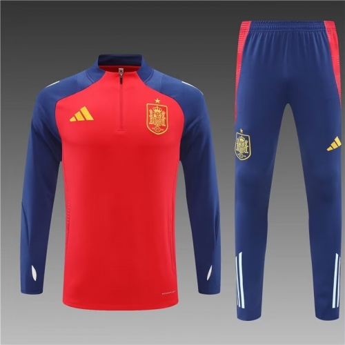 2024/25 Spain Red Thailand Soccer Tracksuit Uniform-801/411