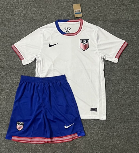 2024-25 USA Home White Soccer Uniform-315/36/208