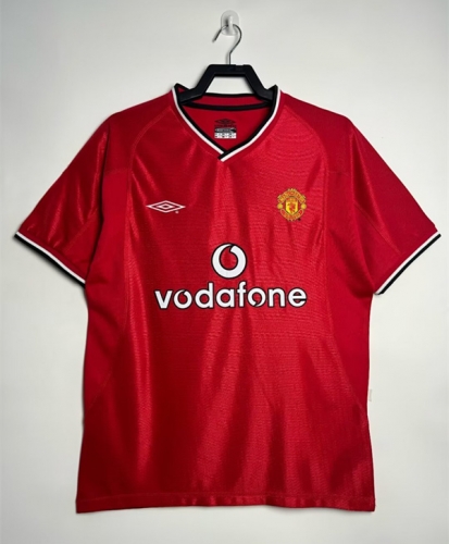 00-02 Retro Version Manchester United Home Red Thailand Soccer Jersey AAA-1041/811/601